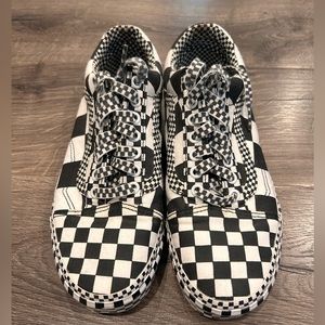Vans Old Skool All Over Checkerboard Black & White Skate Shoes